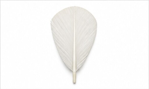 Illustration of a full-round shuttlecock feather shape