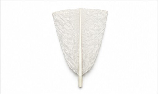 Illustration of a medium-square shuttlecock feather shape
