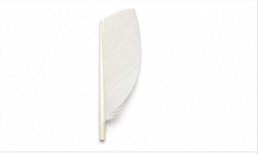 Illustration of a single-side shuttlecock feather shape